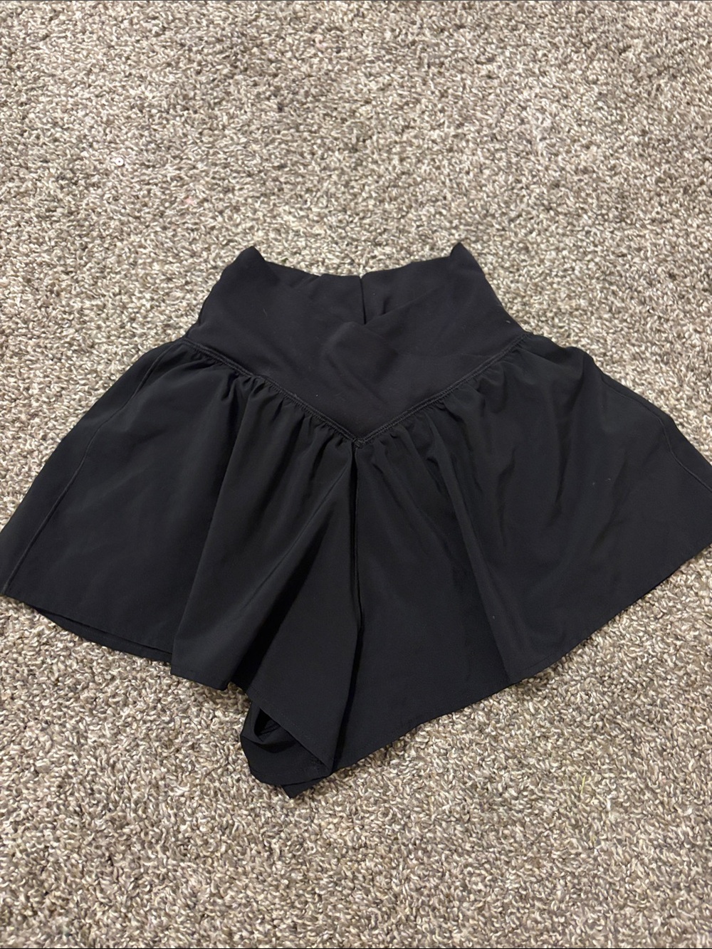 aerie Black High-Waist Flared Skort